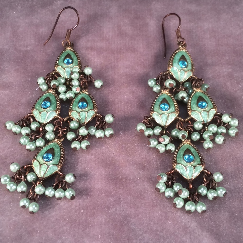 Mint Green Dangle Earrings